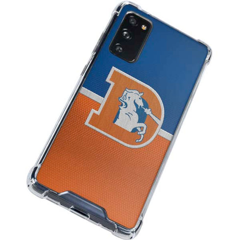 NFL Denver Broncos Vintage Galaxy S20 FE Clear Case